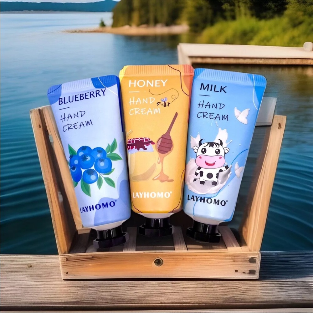 Layhomo Mini Hand Cream- Set Of 3-Blueberry, Milk & Honey (0.12 fl oz Ea)